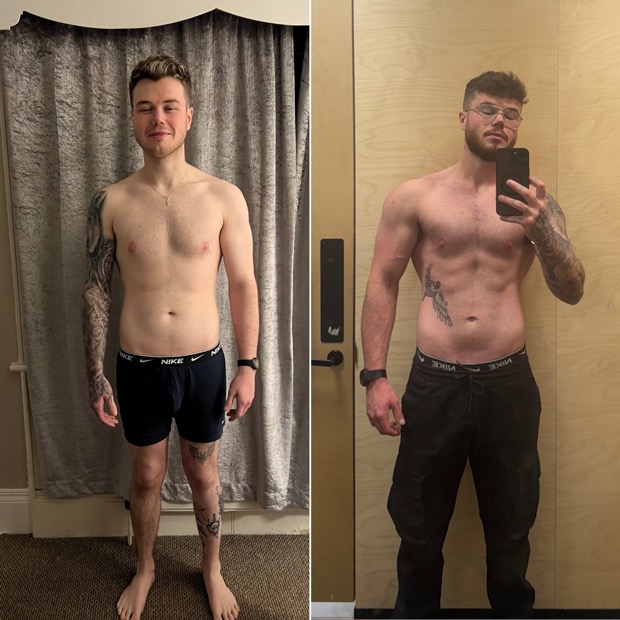 Client before and after