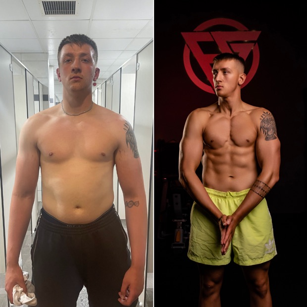 Client before and after