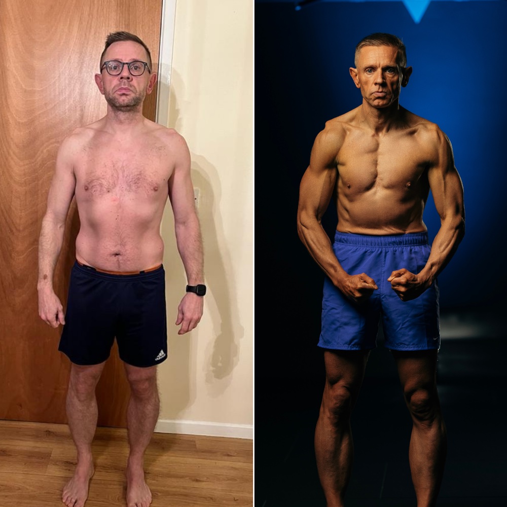 Clive, before and after